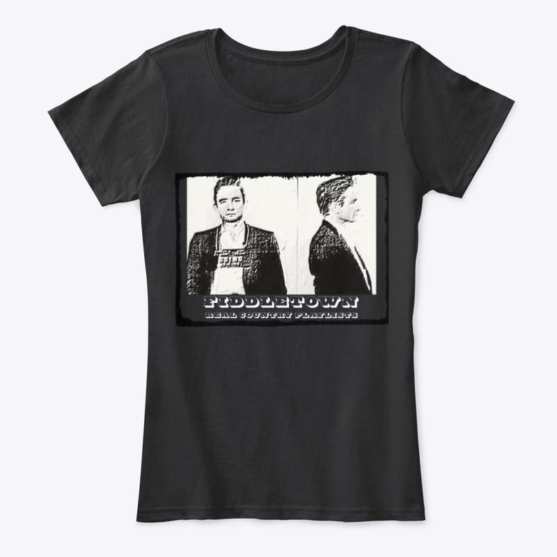 Man In Black Mug Shot Sketch T-shirt